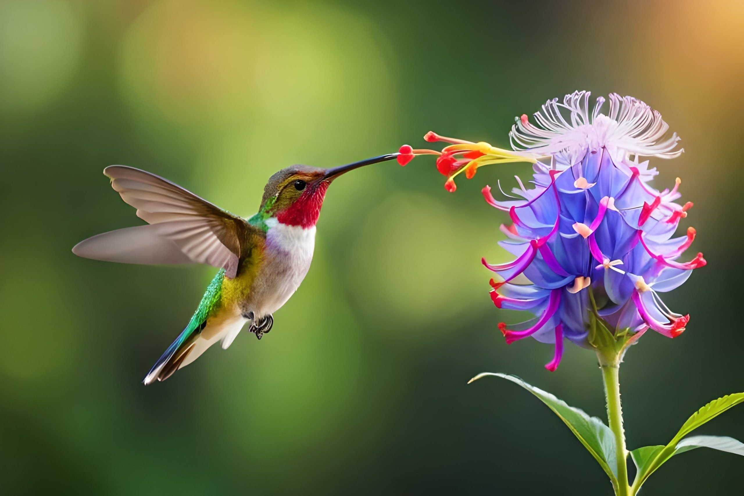 Il fiore a forma di colibrì